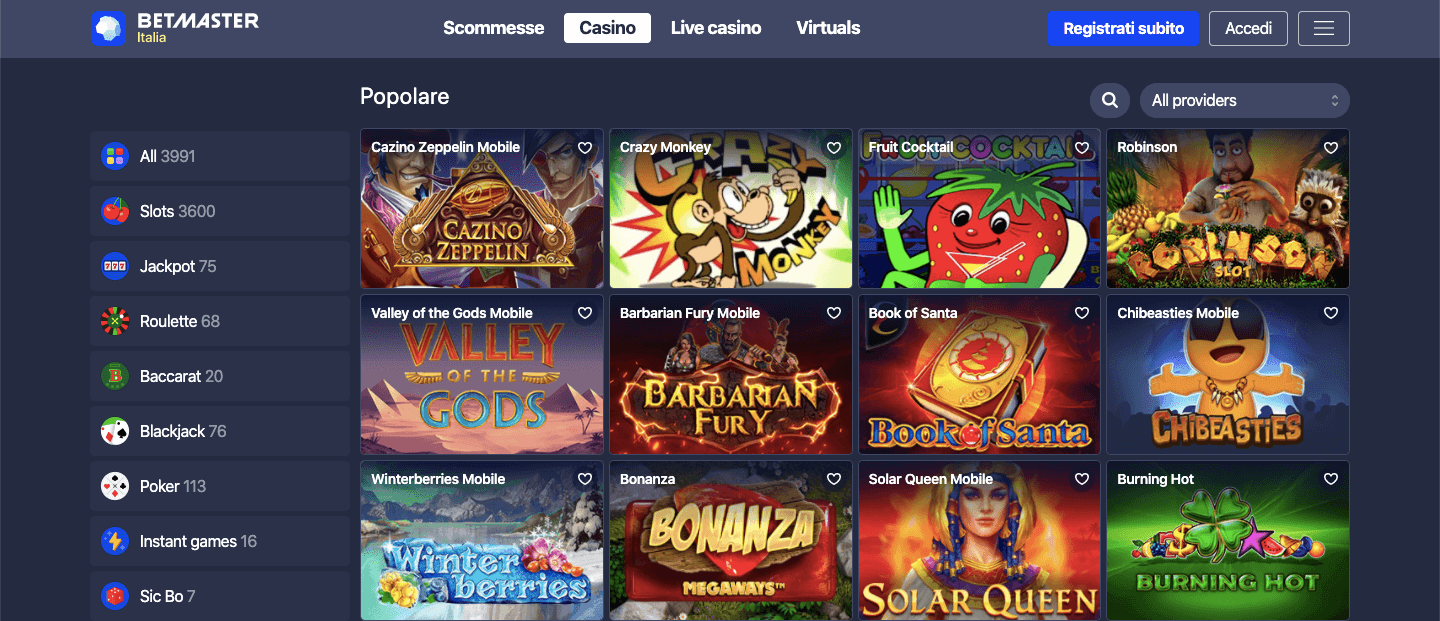 betmaster casino homepage