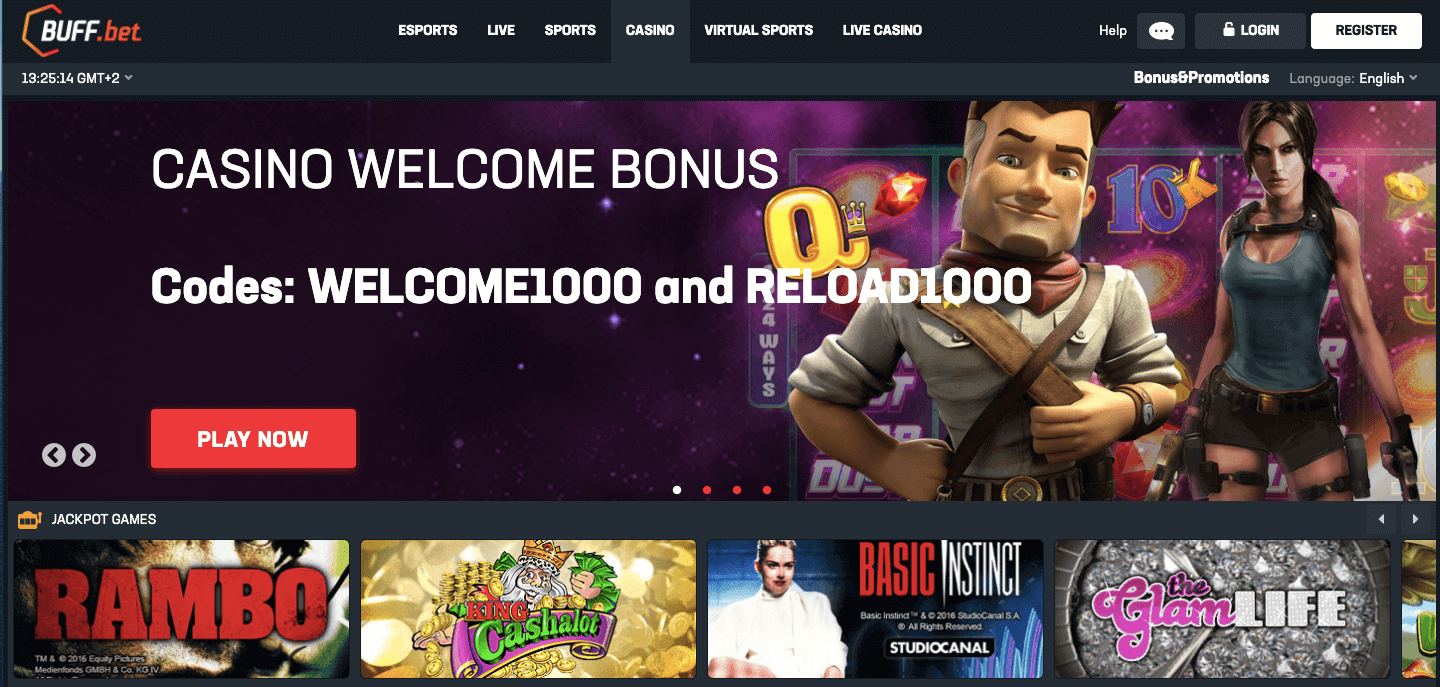 Buffbet Casinò homepage