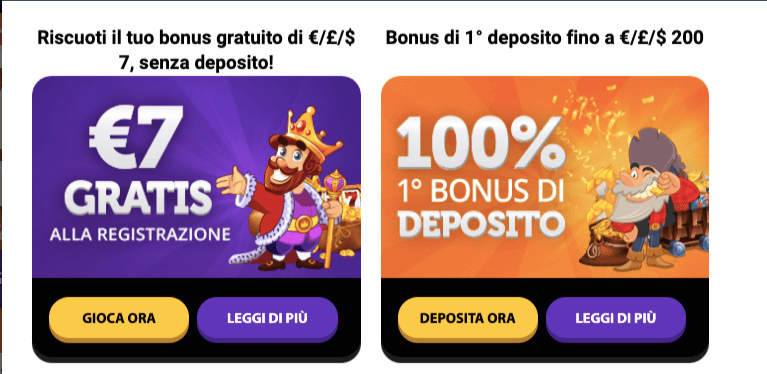 Gratorama Casino Bonus Benvenuto
