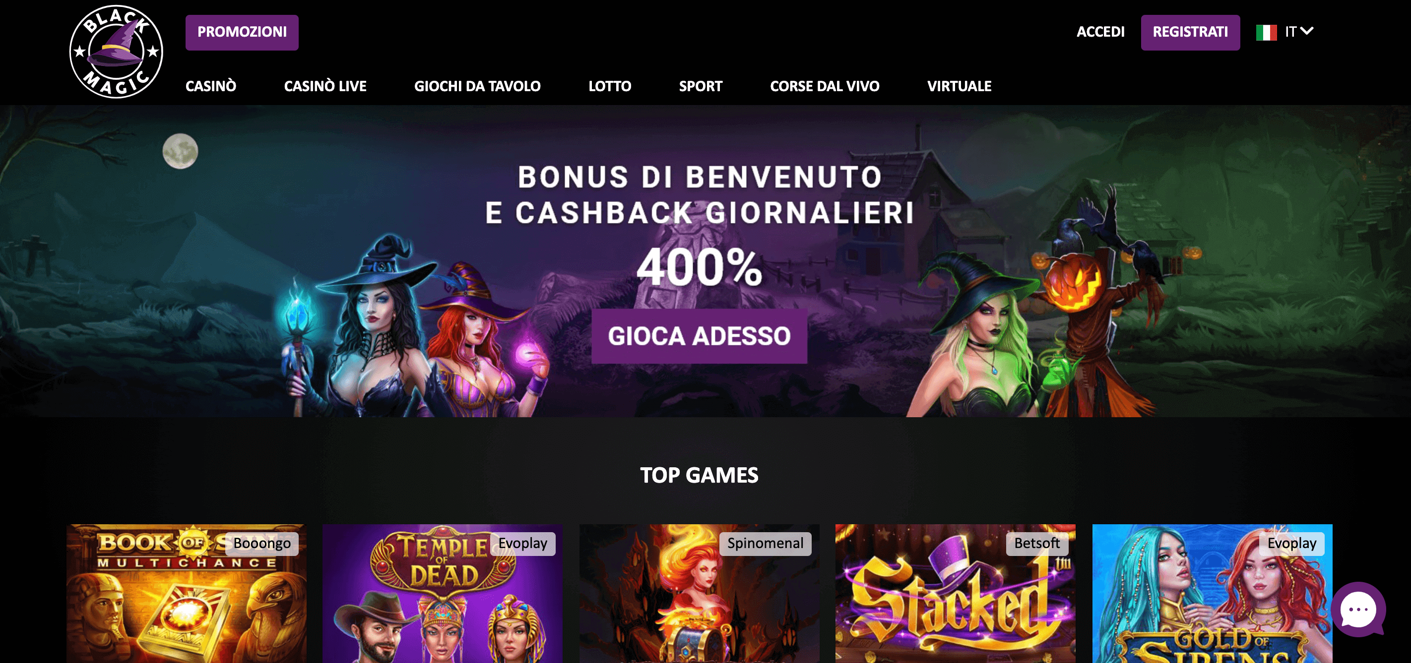 Black Magic Casino Screenshot