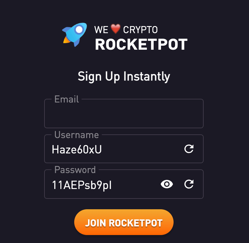 Rocketpot Casino Registrazione