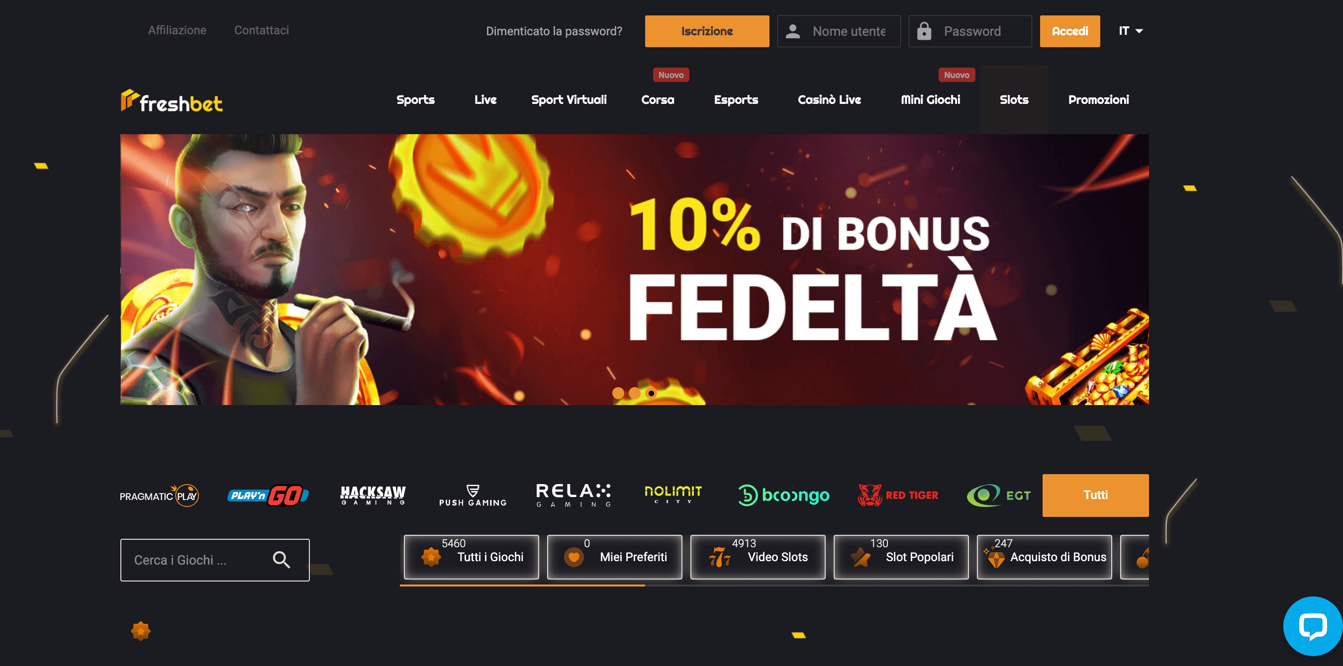 Freshbet Casino Screenshot