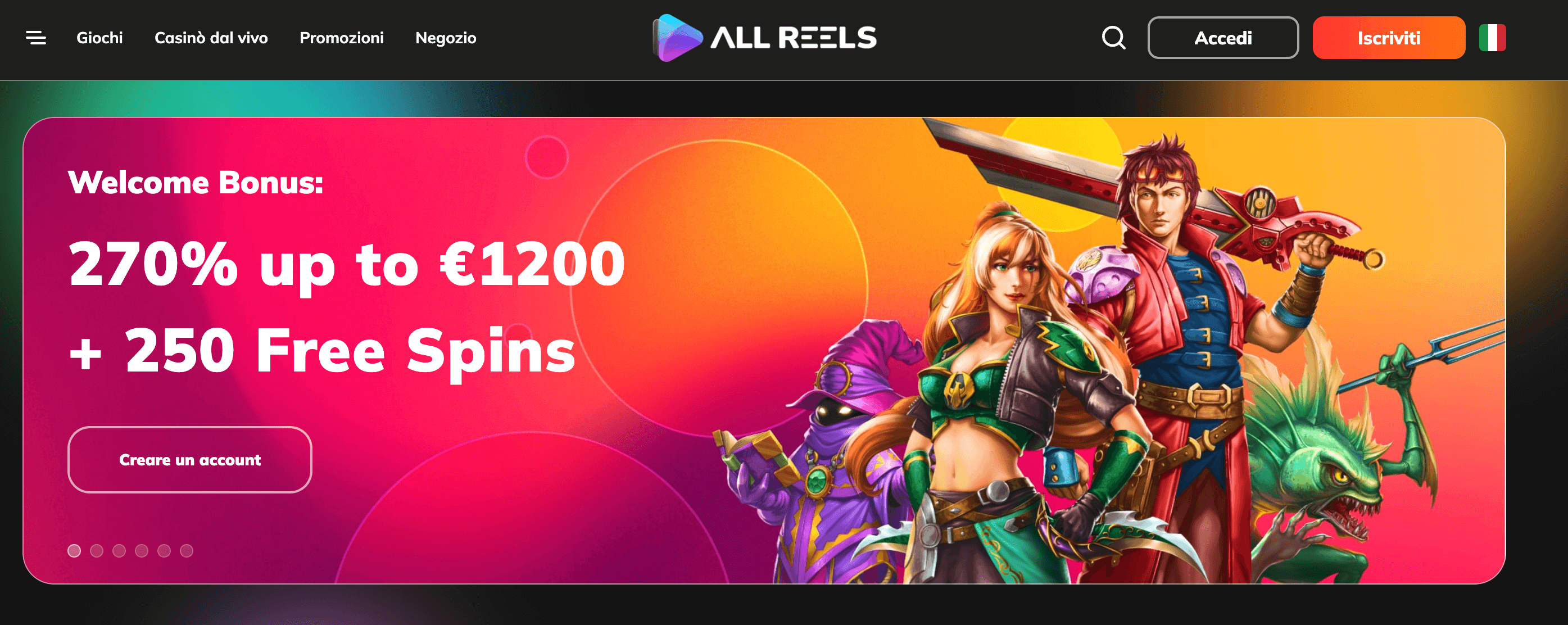 All Reels Casino Screenshot